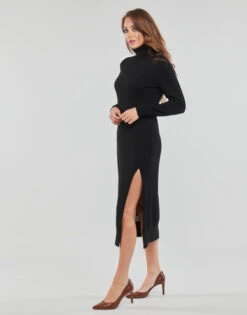 MICHAEL Michael Kors Turtle Nk Slit Midi Drs -Desgue Winkel 22631678 500 C