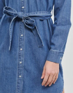 Pieces Pcosalina Ls Midi Dnm Mb Dress -Desgue Winkel 23814279 500 E