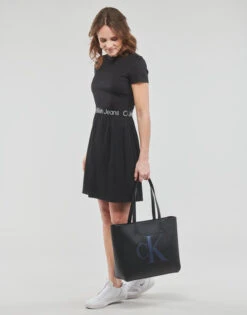 Calvin Klein Jeans Logo Elastic Dress -Desgue Winkel 23976296 500 C